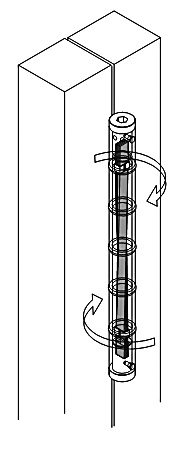 Схема действия пружин Justor петли DA-120